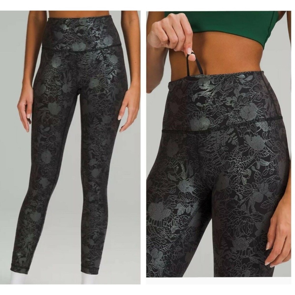 Lululemon Iridescent Floral Wunder Under HR Tight 28"